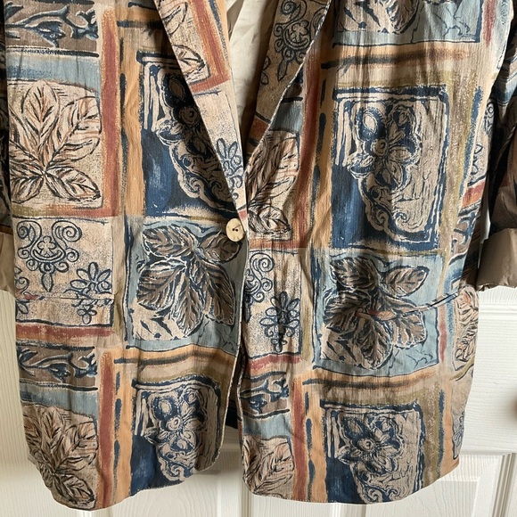 Vintage Patterned Women's Toni Garment Blazer size large - Picture 7 of 14